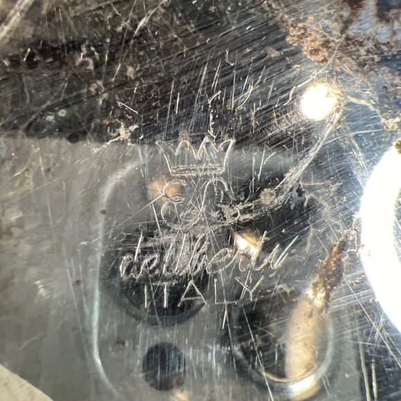 Vtg Italy Silent Butler Crumb Catcher Ash Tray Wood Handle El De Uberti - Picture 6 of 9